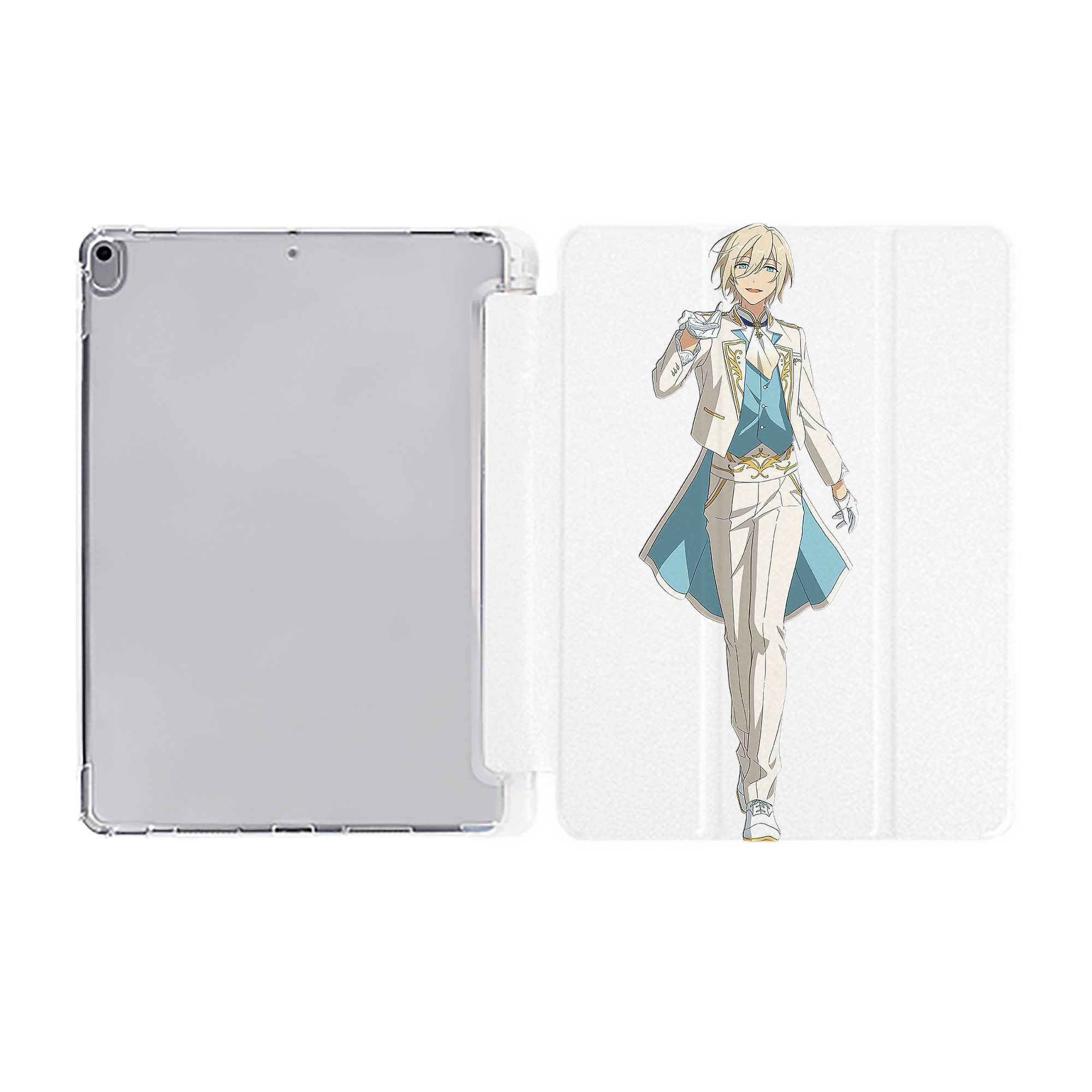 （画像用） あんさんぶるスターズ! Ensemble Stars IPad ケース ペン収納付き 三つ折りスタンド PUレザー×シリコン 対応機種9.5/10.5/10.9インチ